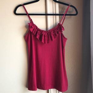 Banana Republic Ruffled Adjustable Tank Top